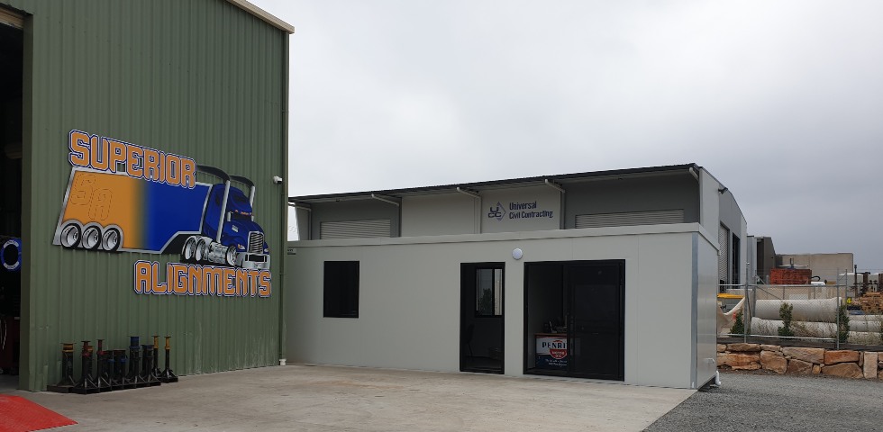 Office (3 x 3 metres) and staff lunch room (6 x 3 metres)